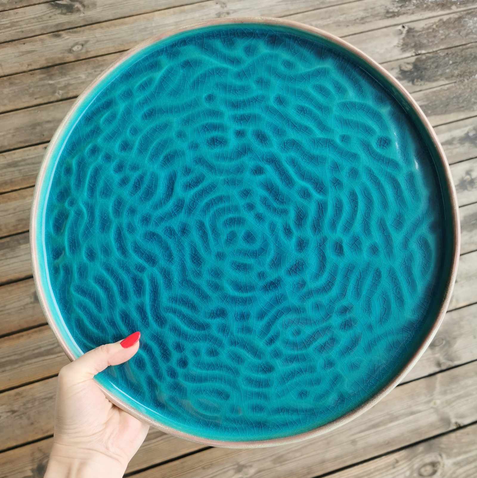 8_Didelė banguotoji lėkštė- 2-1600 LOOKnė ceramics